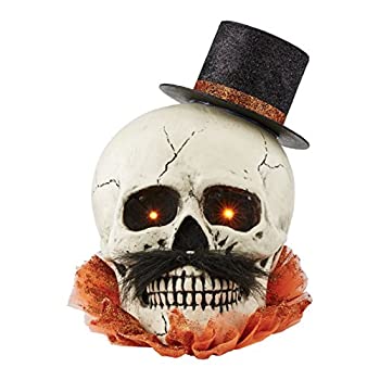 【中古】【輸入品・未使用】Department 56ハロウィンスケルトンDandy Litスカル置物、7インチ|スカイマーケットプラス