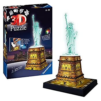 【中古】【輸入品・未使用】Freiheitsstatue bei Nacht. 3D Puzzle 108 Teile: Erleben Sie Puzzeln in der 3. Dimension｜スカイマーケットプラス