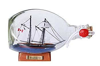 【中古】【輸入品・未使用】Hampton Nautical Bluenose Sailboat ガラスボトル入り 7インチ