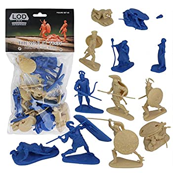 【中古】【輸入品・未使用】LOD トロイの木馬戦争 12 プラスチックヒーローフィギュア - トロイのヘレン パリ アキレスオデッセウス