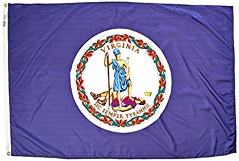 【中古】【輸入品・未使用】Annin Flagmakers 145670 4 ft. X 6 ft. Nyl-Glo Virginia Flag