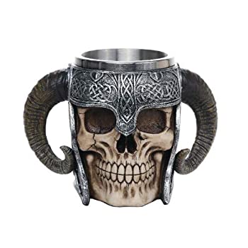 【中古】【輸入品・未使用】Viking Skull of Valhalla Warrior Mug Tankard 13oz by Pacific Giftware