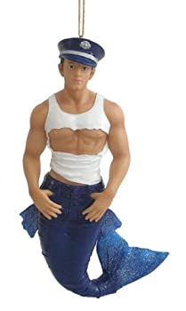 【中古】【輸入品・未使用】December Diamonds Officer Ripped Merman Ornament by December Diamonds [並行輸入品]