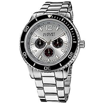 【中古】【輸入品・未使用】August Steiner Men 's as8059ssクオーツ多機能Divers Bracelet Watch