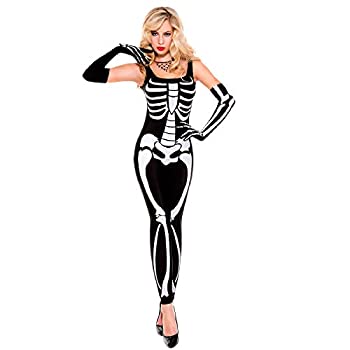 【中古】【輸入品・未使用】MUSIC LEGS(ミュージックレッグ)SKELETON JUMPSUIT スケルトンボディスーツ&グローブ 70661 サイズSM｜スカイマーケットプラス