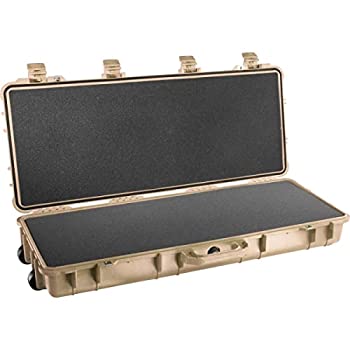 【中古】【輸入品・未使用】Pelican 1700 35インチ 防水ガン ロングケース フォームインサート&ホイール付き デザートタン