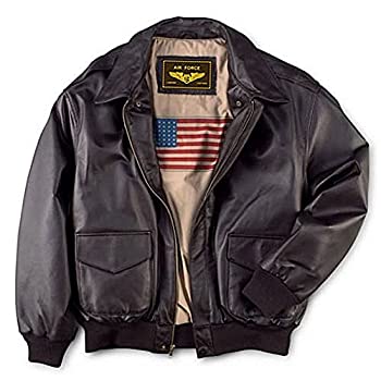 【中古】【輸入品・未使用】Landing Leathers メンズ エアフォース A-2 フライト レザー ボンバージャケット ブラウン 4XLサイズ (インポート)|スカイマーケットプラス