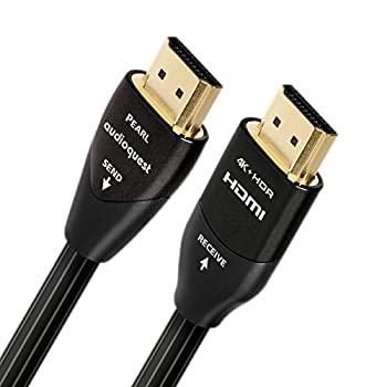【中古】【インポート品・未当て嵌める】AudioQuest パール12.5m (40フート) 黒いこと/白いこと 積極的 HDMI デジタル オーディオ/映像媒体有線テレビ イーサネット繋ぎ合わせる付き添い人