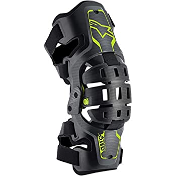 【中古】【輸入品・未使用】Alpinestars ユニ 大人用 バイオニック 5S ユース ニーブレース ブラック アンス/フルオ イエロー (マルチ、ワンサイズ) - 6540520-1155-OS