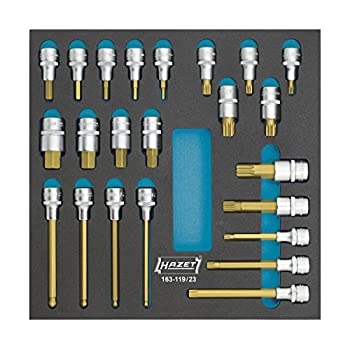 【中古】【インポート品・未当て嵌める】HAZET 163から119/23の内部的セレーションプロフィールXZN１番ウッドソケット仕掛ける - CVD-錫厚地の外套