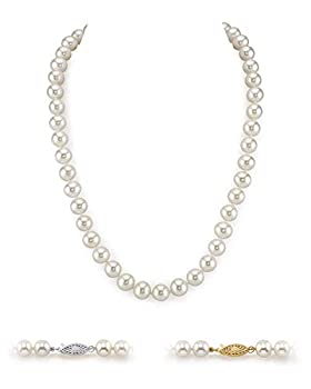 【中古】【輸入品・未使用】The Pearl Source レディーズ 淡水養殖真珠のネックレスの周りに 白金 9.0-10.0mm|スカイマーケットプラス
