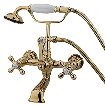【中古】【インポート品・未当てはめる】キングストン金管楽器竓557tヴィンテージ脚湯ぶねフィラーハンドシャワーとの引っ切り無い腕 7-Inch Center CC557T2 1
