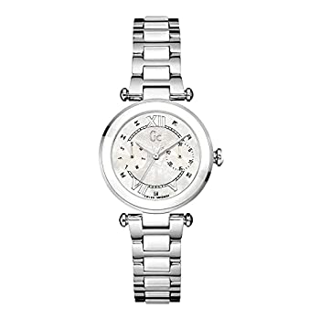 【中古】【輸入品・未使用】GUESS レディース Gc シルバー&ホワイト セラミック腕時計｜スカイマーケットプラス