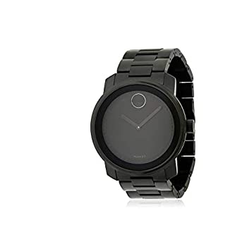 【中古】【インポート品・未当てはめる】Movado太字ブラックダイヤルメンズステンレススチールWatch 3600471