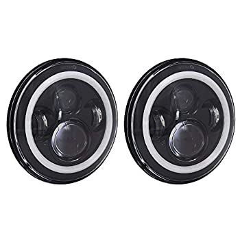 【中古】【インポート品・未当て嵌める】Metra Jeep 7in ラウンド 6 LED RGB 日暈付き添い人
