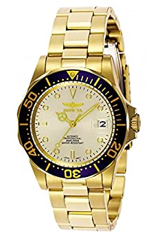 【中古】【インポート品・未当て嵌める】Invicta Men\u0027s Automatic Pro Diver G 9743 Gold Stainless-Steel Plated Self Wind Diving Watch