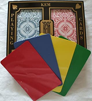 【中古】【インポート品・未当て嵌める】2 Free Cut Cards + KEM Arrow Red Blue Playing Cards Bridge Size Regular Index