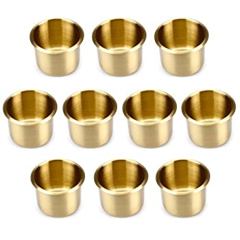 【中古】【輸入品・未使用】Brybelly 真鍮ドロップインカップホルダー10個セット 標準サイズ