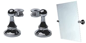 【中古】【輸入品・未使用】Brushed Nickel Victorian Mirror Pivots - Pair by C.R. Laurence [並行輸入品]