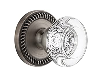 【中古】【輸入品・未使用】GrandeurニューポートRosette withボルドークリスタルノブ、Passage???2.375インチ、アンティークピューター｜スカイマーケットプラス