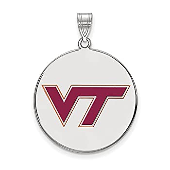 【中古】【輸入品・未使用】Virginia Tech Large ( 3?/ 4インチ)エナメルディスクペンダント( Sterling Sliver )