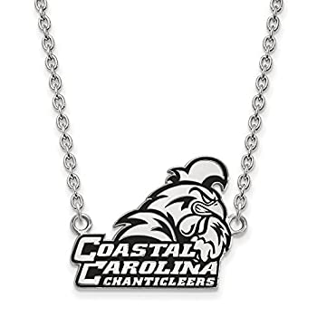 【中古】【輸入品・未使用】LogoArtスターリングシルバーCoastal Carolina UniversityエナメルLargeペンダントW/チェーン|スカイマーケットプラス