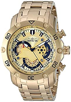 【中古】【インポート品・未当てはめる】INVICTA 22761 Pro Diver Men 50粍 Stainless Steel Gold Gold dial VD53 Quartz