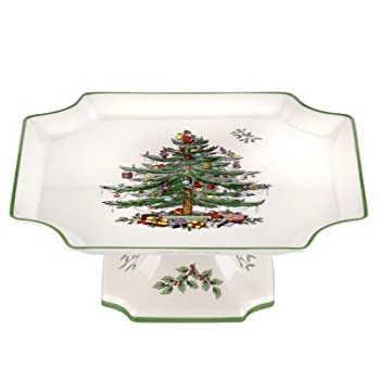 【中古】【輸入品・未使用】Spode Christmas Tree Footed Square Cake Plate%ｶﾝﾏ% 10-Inch by Spode 17,775円