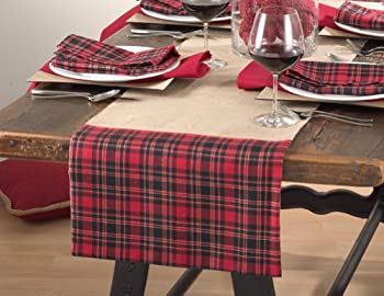 【中古】【輸入品・未使用】NewcastleコレクションHoliday Decorタータンチェック格子柄ジュートXmasナチュラルテーブルランナー、16?" x72?"長方形｜スカイマーケットプラス