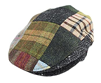 【中古】【輸入品・未使用】John Hanly & Co. アイリッシュ ツイード フラット キャップ パッチワーク アイルランド製|スカイマーケットプラス