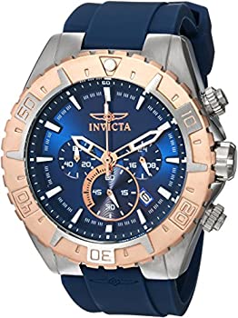 【中古】【輸入品・未使用】Invicta Men's 'Aviator' Quartz Stainless Steel and Silicone Casual Watch%ｶﾝﾏ% Color:Blue (Model: 22523)