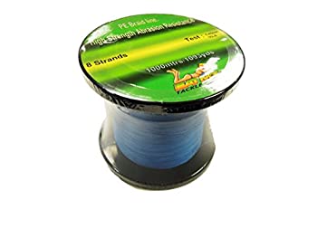 【中古】【インポート品・未当て嵌める】EatMyTackle PE編組8同盟罷工地べた釣り糸 米国海兵隊員青色 1000米突(50重量ポンド)