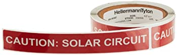 【中古】【インポート品・未当て嵌める】HellermannTyton 596-00247 Pre-Printed Reflective Solar Label%ｶﾝﾏ% 6.5 X 1.0%ｶﾝﾏ% CAUTION: SOLAR CIRCUIT%ｶﾝﾏ% Red (Pack of 50) by Heller その他-日用品雑貨・文房具・手芸