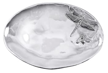 【中古】【インポート品・未当て嵌める】Mariposa Dragonfly and Bee Oval Server 皿・プレート-食器