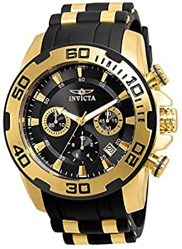 【中古】【インポート品・未当て嵌める】Invicta 労働者階級ダイバー 22312 黒いこと人間の顔 ゴールドベゼル