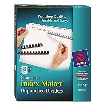 【中古】【輸入品・未使用】Index Maker Clear Label Unpunched Divider%ｶﾝﾏ% 8-Tab%ｶﾝﾏ% Letter%ｶﾝﾏ% White%ｶﾝﾏ% 25 Sets (並行輸入品)