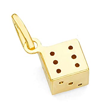 【中古】【輸入品・未使用】14K リアルイエローゴールド 小さなサイコロチャームペンダント｜スカイマーケットプラス