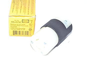 【中古】【インポート品・未当て嵌める】Hubbell HBL4579C Locking Connector%ｶﾝﾏ% 15 amp%ｶﾝﾏ% 250V%ｶﾝﾏ% L6-15R%ｶﾝﾏ% Black/White by Hubbell