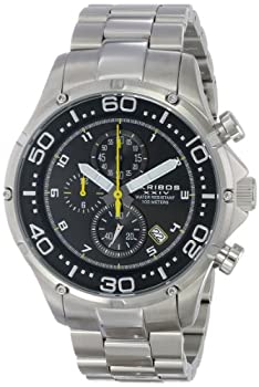 【中古】【輸入品・未使用】[アクリボス XXIV]Akribos XXIV 腕時計 Grandiose Quartz Chronograph Black Dial Silver-tone Stainless Steel Bracelet AK663SSB メンズ [並行｜スカイマーケットプラス