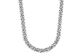 【中古】【輸入品・未使用】Miabella 925スターリングシルバー イタリア製ビザンチンチェーンネックレス 女性用 16 18 20インチ イタリア製ハンドメイド|スカイマーケットプラス