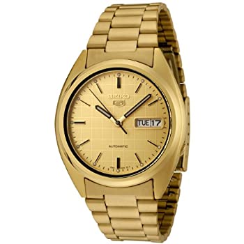 【中古】【インポート品・未当て嵌める】セイコー (Seiko) メンズ SNXL72\u0026nbsp;Seiko 5 自動小銃ゴールド文字盤 ゴールドトーンステンレススチールウォッチ [並行輸入品]