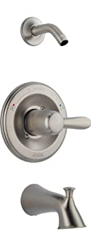 【中古】【インポート品・未当て嵌める】三角州t14438-sslhd Lahara管する14-series溜め桶とシャワー刈り込み、ステンレス鋼