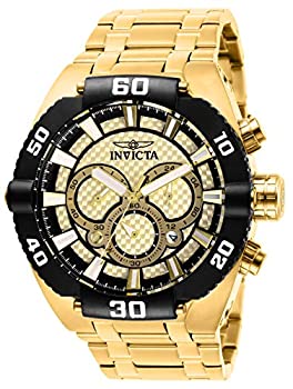 【中古】【輸入品・未使用】Invicta Men 27256 Coalition Forces Quartz 3 Hand Gold Dial Watch