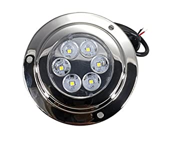 【中古】【インポート品・未当て嵌める】Pactrade Marine Boat Pontoon SS316 2W x 6 LED Blue Underwater Light 10-30V IP 68