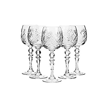 【中古】【インポート品・未当て嵌める】SET of 6 Russian CUT Crystal Shot/sherry Glasses on a Long Stem 65ml/2薬局衡オンス Hand Made by Belarus キッチン用品・食器・調理器具-その他