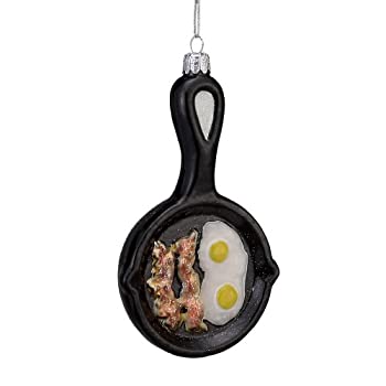 【中古】【輸入品・未使用】Noble Gems Glass Frying Pan Ornament%ｶﾝﾏ% 5-Inch by Noble Gems