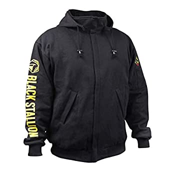 【中古】【インポート品・未当て嵌める】REVCO/BLACK STALLION JF1331 - ラージ 虎かばい立て 綿織物 ボンネット付き添い人 トレーナー 黒いこと