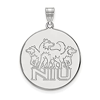 【中古】【輸入品・未使用】Northern Illinois Extra Large ( 1インチ)ディスクペンダント( Sterling Sliver )