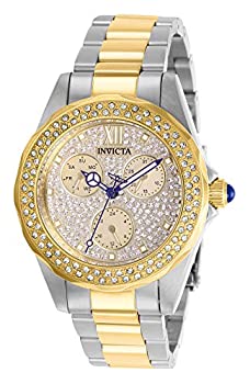 【中古】【輸入品・未使用】Invicta Women's 28433 Angel Quartz Multifunction Pave%ｶﾝﾏ% White Dial Watch