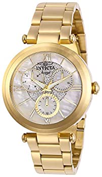 【中古】【インポート品・未当て嵌める】Invicta Women\u0027s Angel Gold-Tone Steel Bracelet \u0026 Case Quartz White Dial Analog Watch 28939